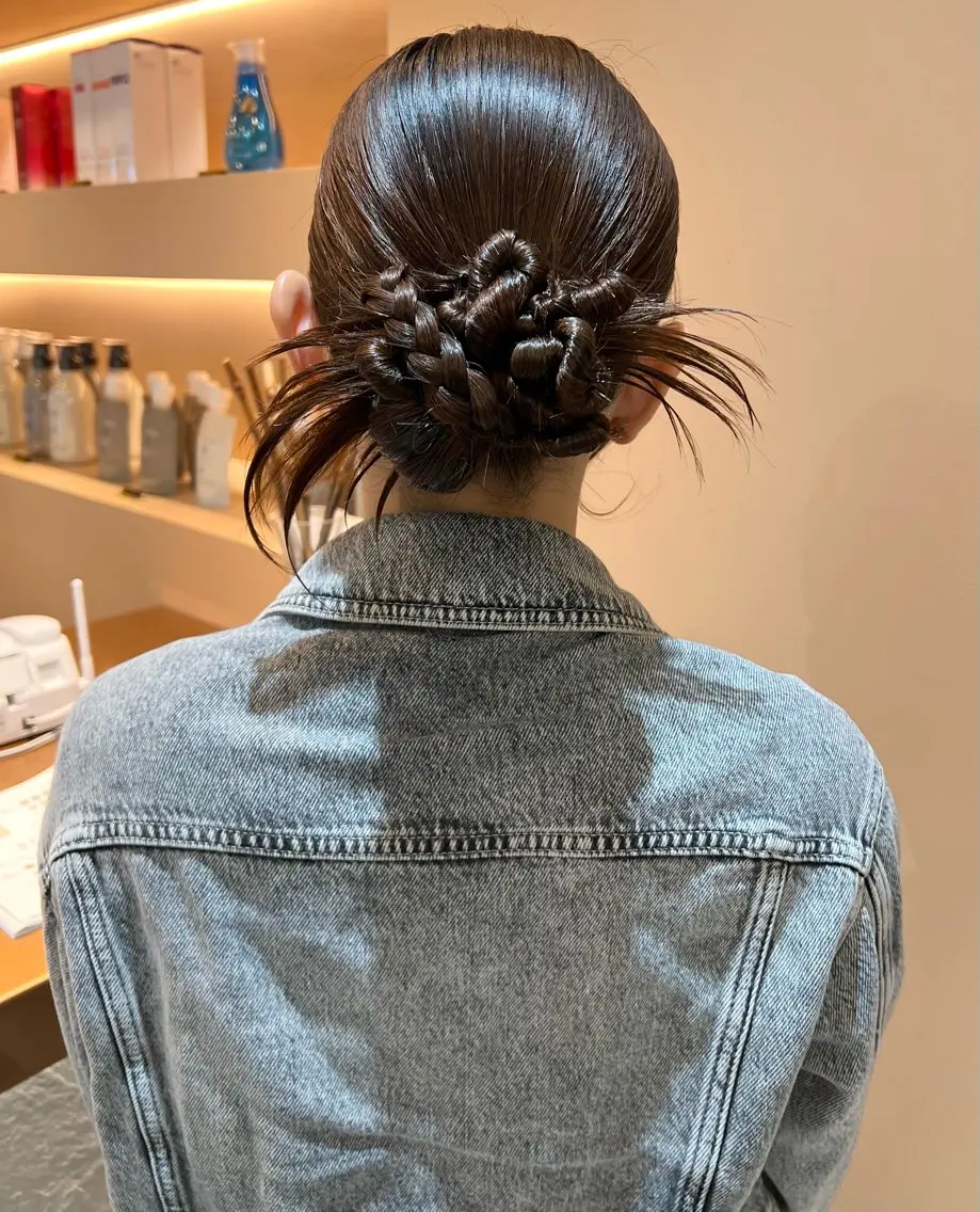 ロング カラー ヘアアレンジ ヘアセット ✨カチモリ✨レイヤー 韓国ヘア🇰🇷ゆいのヘアスタイル