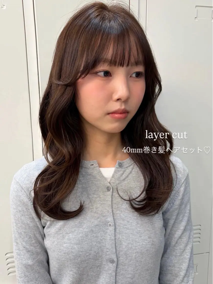 セミロング レイヤーカット ナカノユウ/本厚木/ レイヤーカットのヘアスタイル
