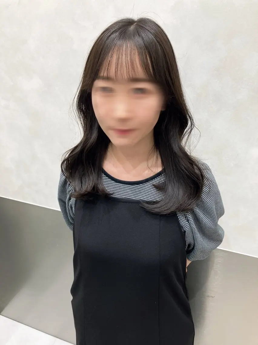ロング カラー カット ヘアカラー トリートメント 💖ブリーチなし透明 感💖ASAHIのヘアスタイル