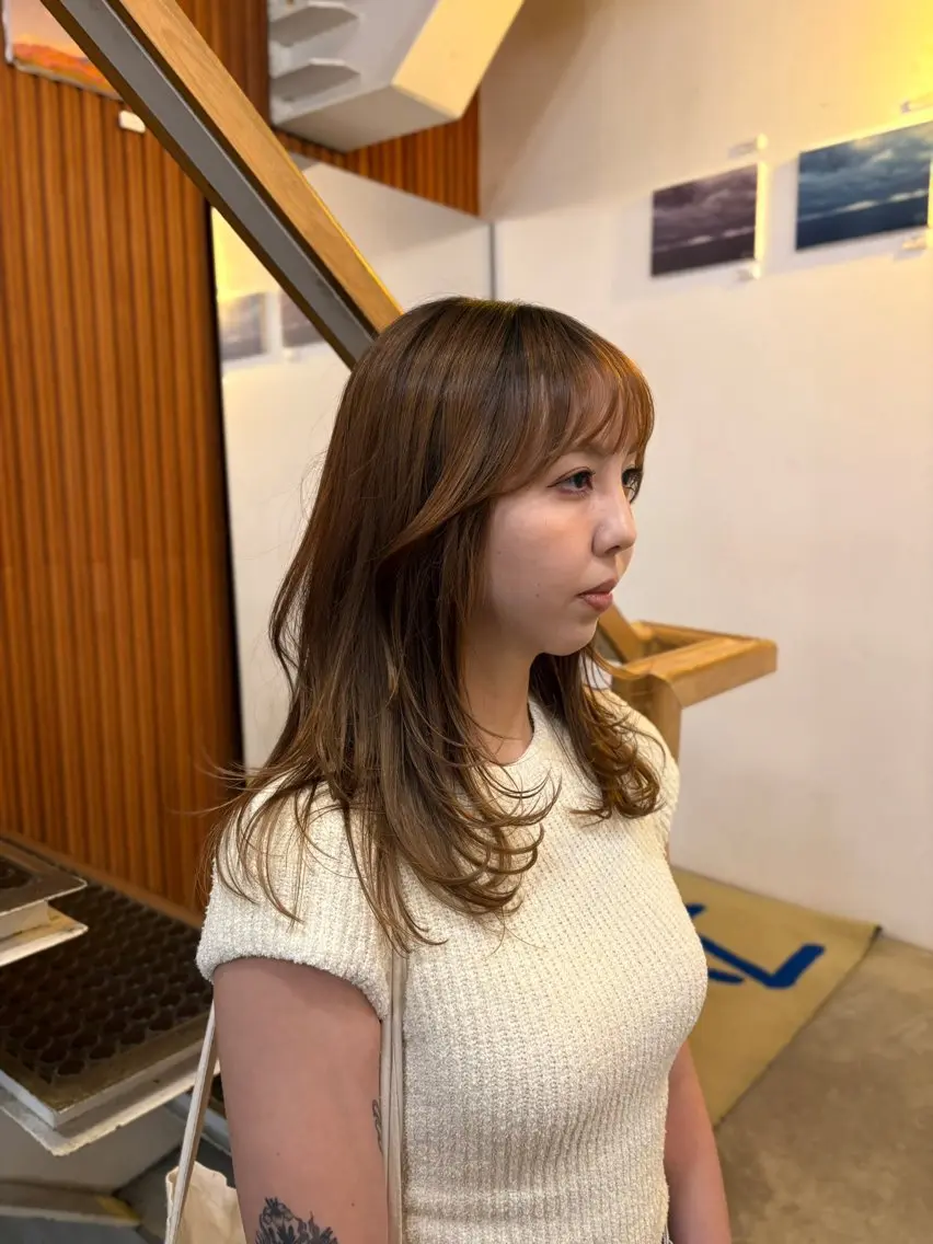 セミロング アオキ サキ💫のヘアスタイル