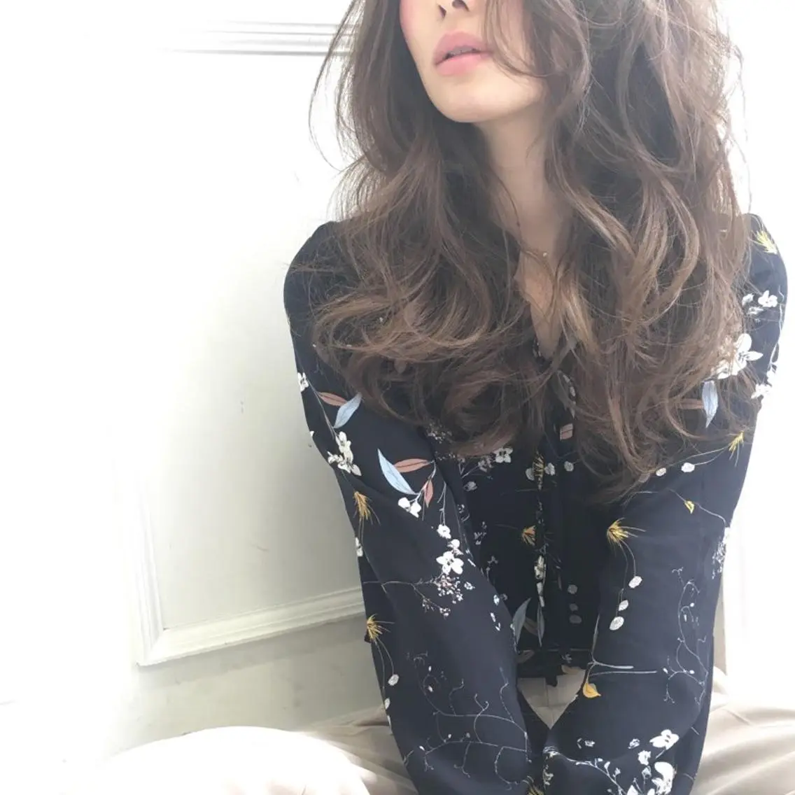 ロング カラー パーマ ヘアアレンジ ◆感動口コミ/最小顔 理論カット◆森口 峻のヘアスタイル