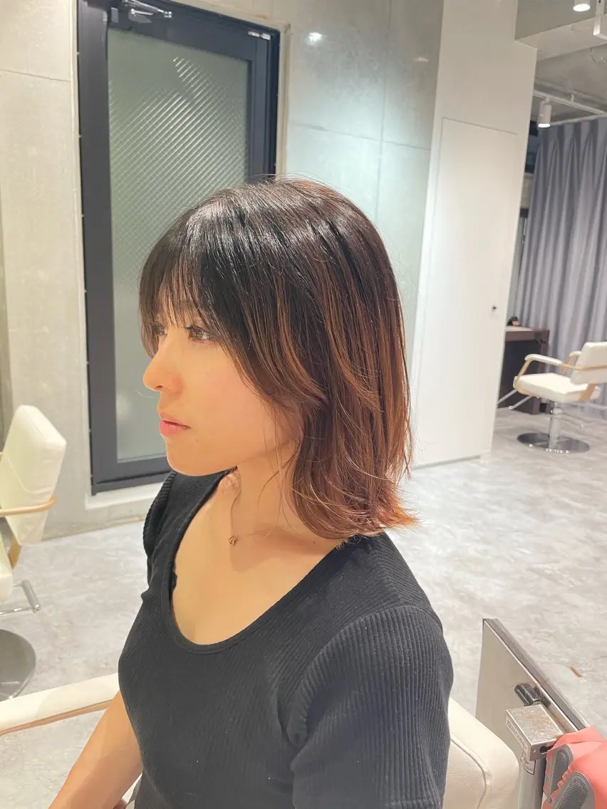 ミディアム カット 縮毛矯正 縮毛矯正特化🩰 竹口はるかのヘアスタイル