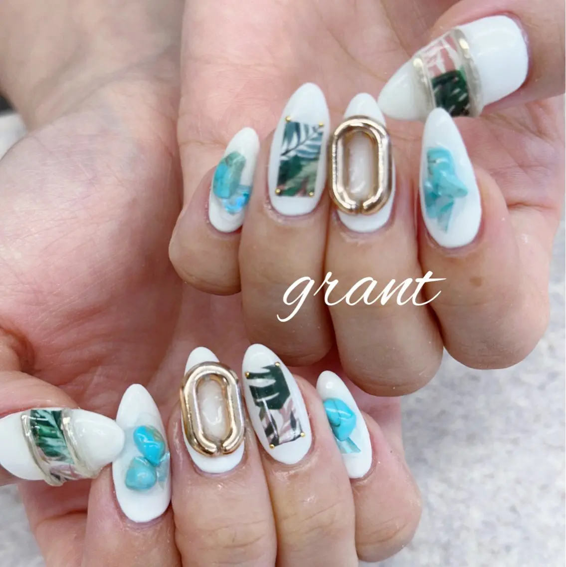 ネイル 夏ネイル ハンドネイル nailsalon grantのネイルデザイン
