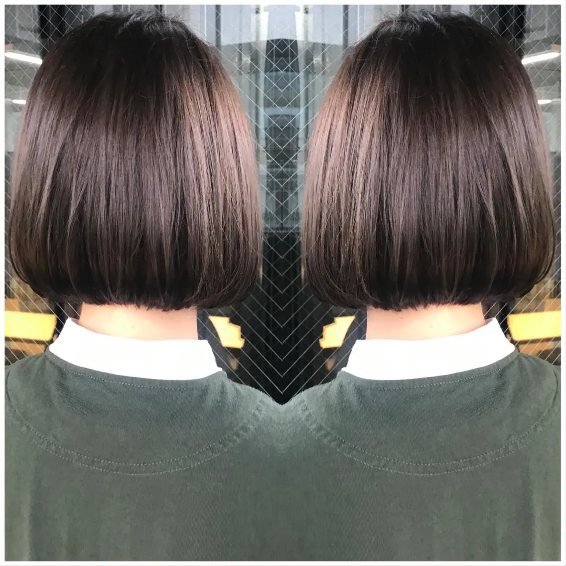 ショート カラー ベージュカラー 透明感カラー オリーブベージュ カット ヘアカラー トリートメント ハタケヤマヨシキ ／BOOTHのヘアスタイル
