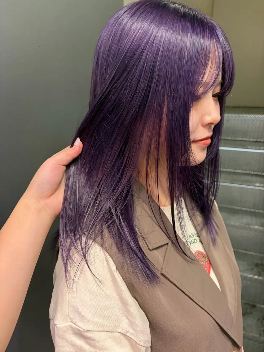 セミロング ヘアカラー レイヤー/ハイトーン /ボブ🎠Runeのヘアスタイル