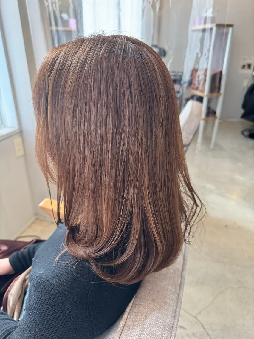 ミディアム カラー 髪質改善✨️透明感カ ラー✧*。山下さいみのヘアスタイル