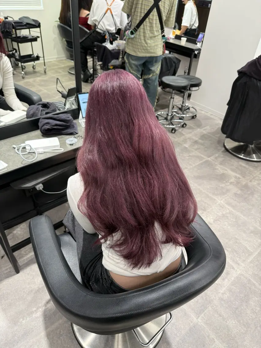 ロング カラー ヘアアレンジ ヘアカラー トリートメント ヘアセット 💗横浜美容室 💗HARUNAのヘアスタイル
