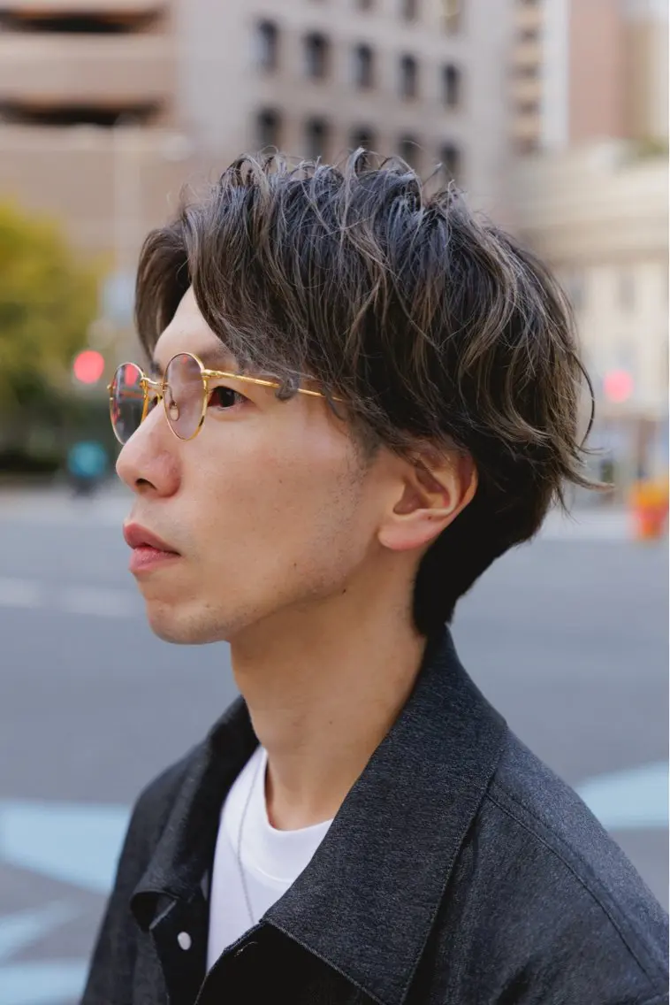 ショート メンズ センターパート 増井翼稀 カットモデル募集中のヘアスタイル