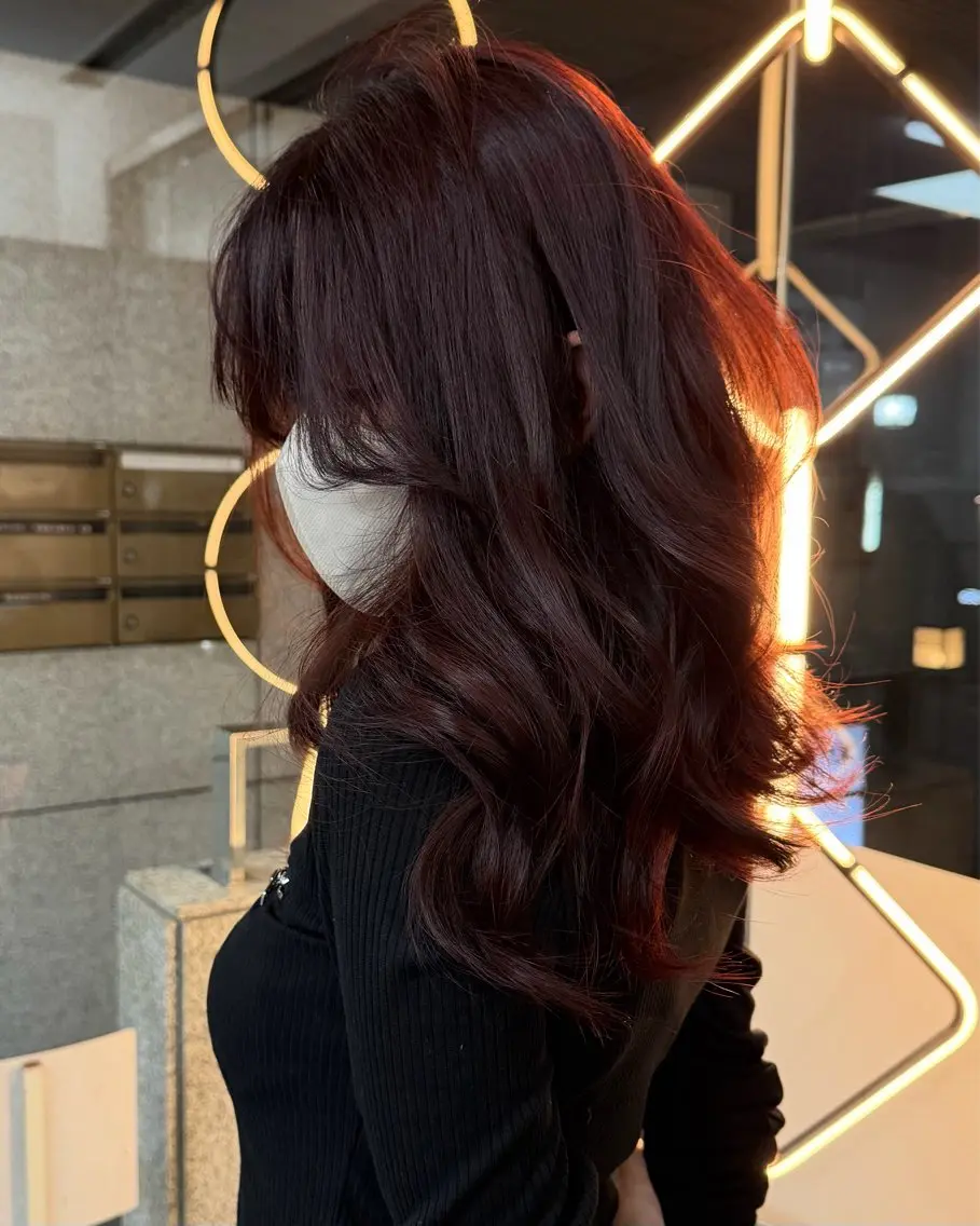 ミディアム カラー ヘアカラー LAKING あおいのヘアスタイル