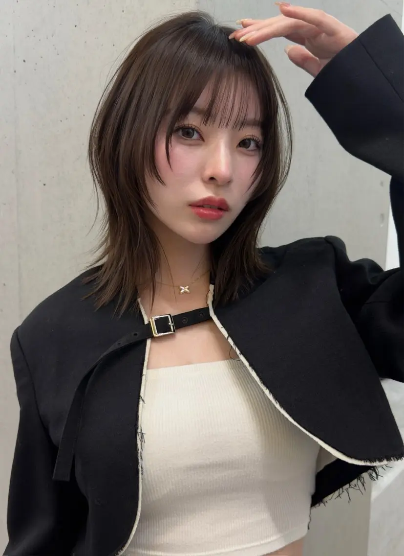 ショート 顔周りカット レイヤーカット 小顔カット ウルフカット ウルフレイヤー miha HARVEYのヘアスタイル