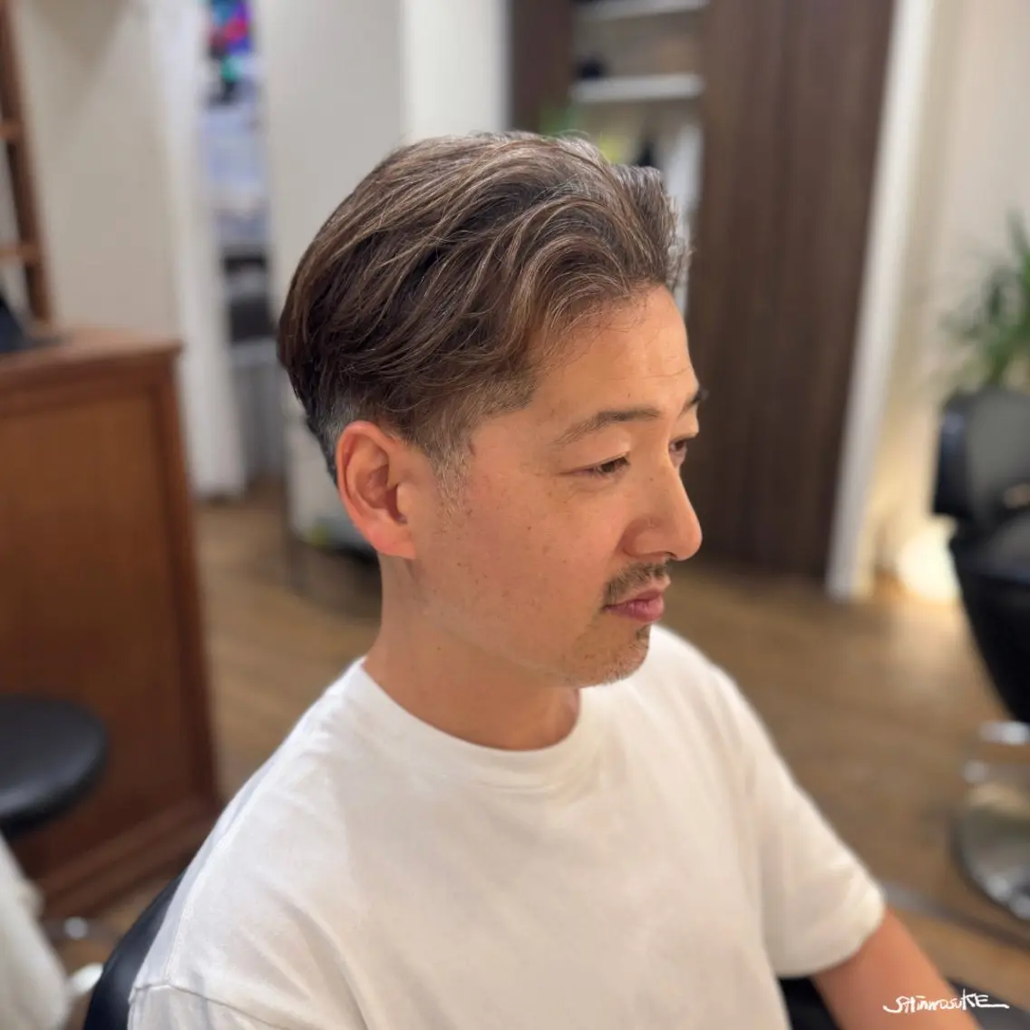 メンズ センターパート カット トリートメント しんのすけ /モデルさん募集中のヘアスタイル