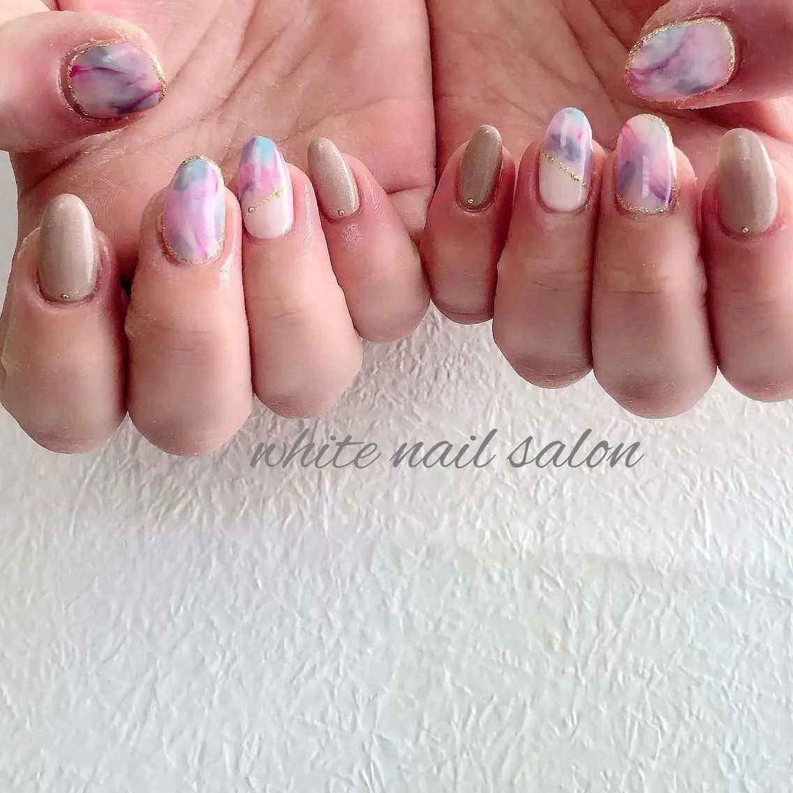 ネイル ジェルネイル ハードジェル 持ち込み ソフトジェル ハンドネイル white nail salonのネイルデザイン