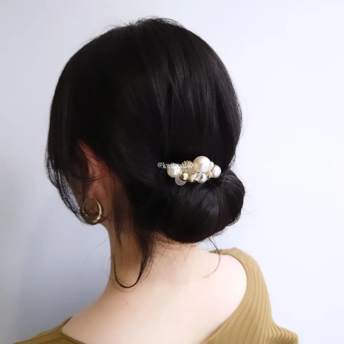 ミディアム ヘアアレンジ カラー 着物ヘア 入学式 卒業式のヘアスタイル サイドバング 浴衣 ヘアセット かわい ゆうな 髪質改善/縮毛矯正のヘアスタイル