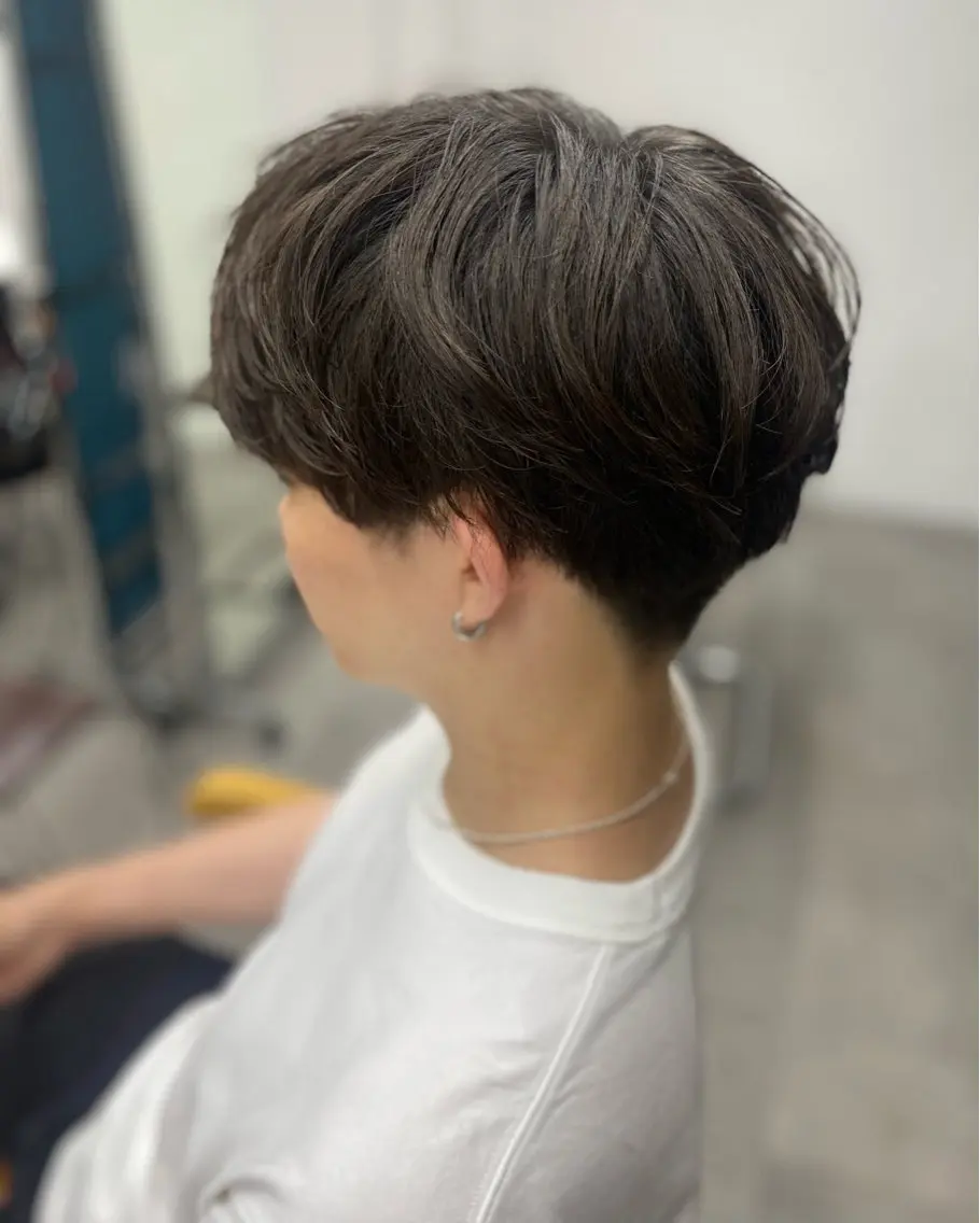ショート パーマ メンズ カット パーマ mikoto/メンズ パーマカラーモデルのヘアスタイル