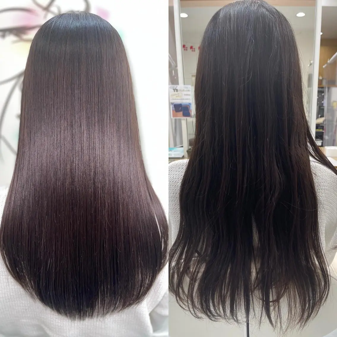 ロング パーマ カット 縮毛矯正 トリートメント 髪質改善/縮毛矯正 /レイヤーカット岡部のヘアスタイル
