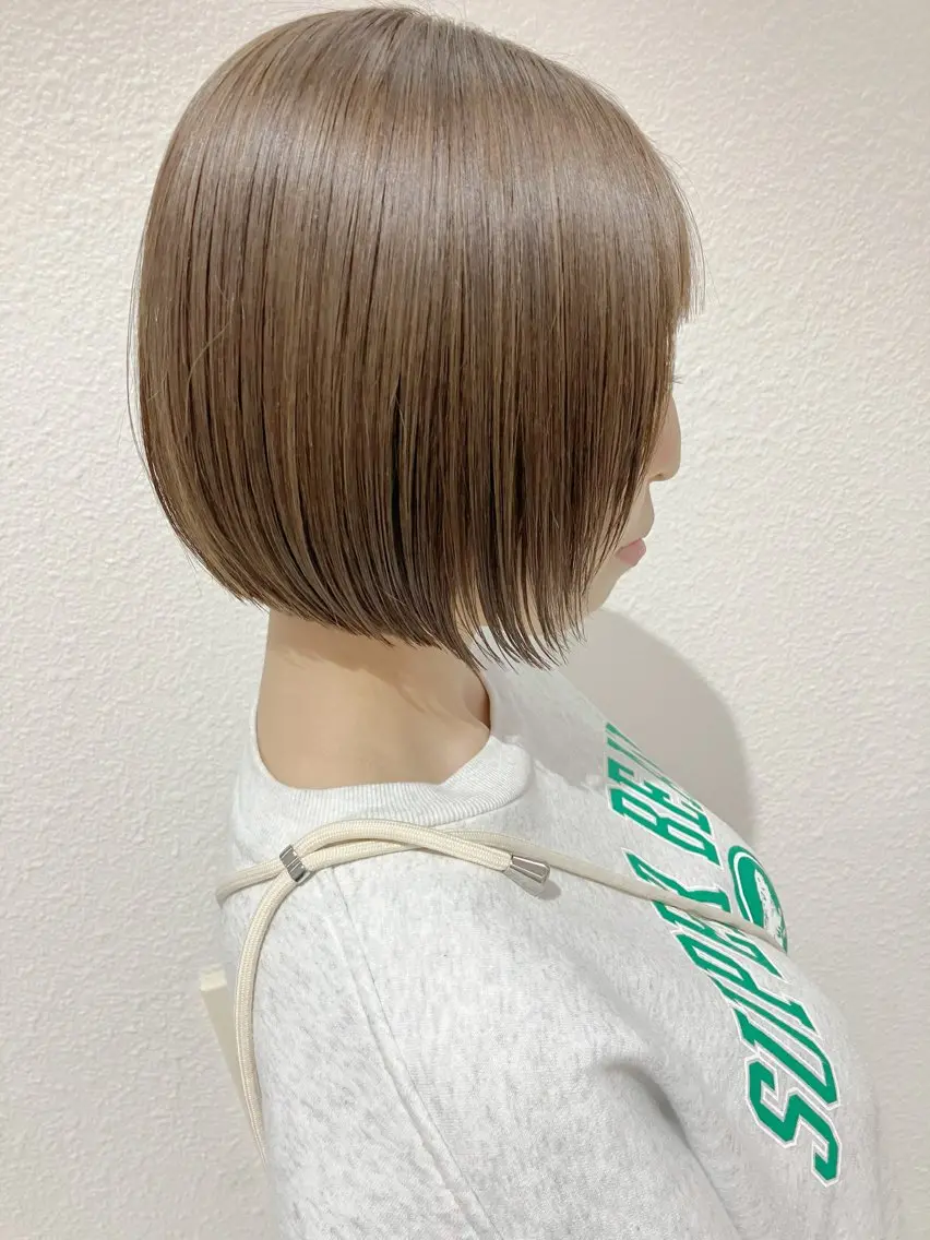 ショート カラー ベージュカラー ブリーチ ヘアカラー 【ブリーチ特化】金 慶彦のヘアスタイル