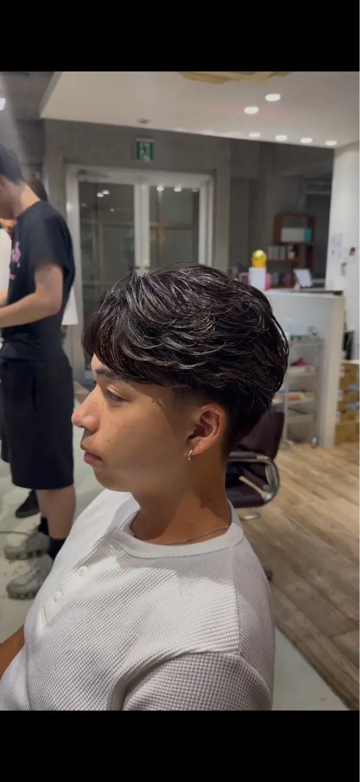 パーマ メンズ カット パーマ fifthパーマ特化 ユウリのヘアスタイル