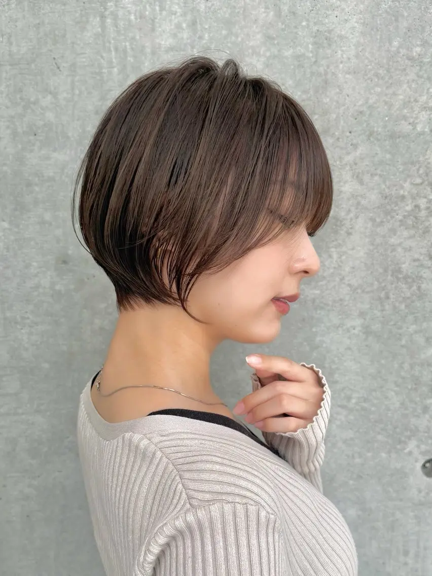 ショート ボブ 顔周りカット 髪質改善 韓国風ヘア レイヤーカット 大人美人ショート 杉浦主馬のヘアスタイル