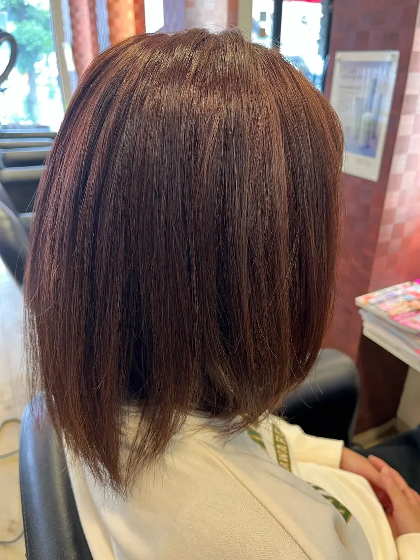 ミディアム カラー ピンクカラー 織田 英之のヘアスタイル