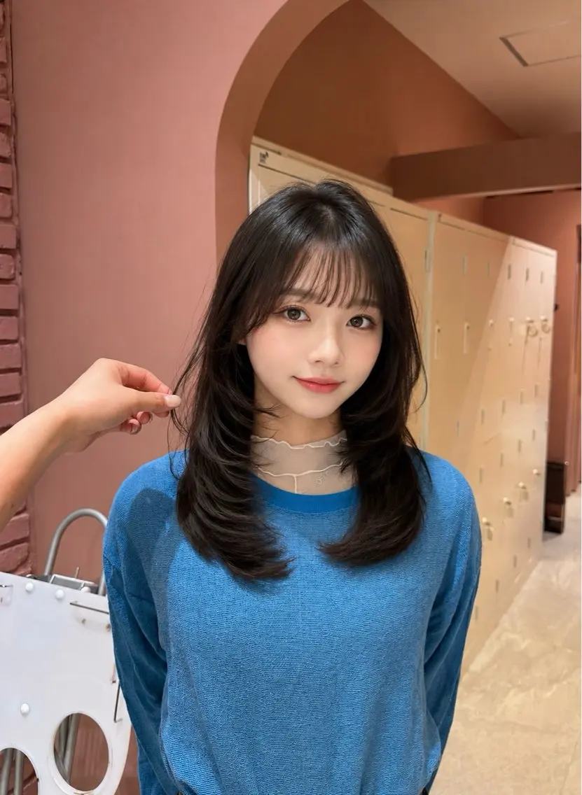 ロング カット ヘアカラー トリートメント 山本 望華のヘアスタイル