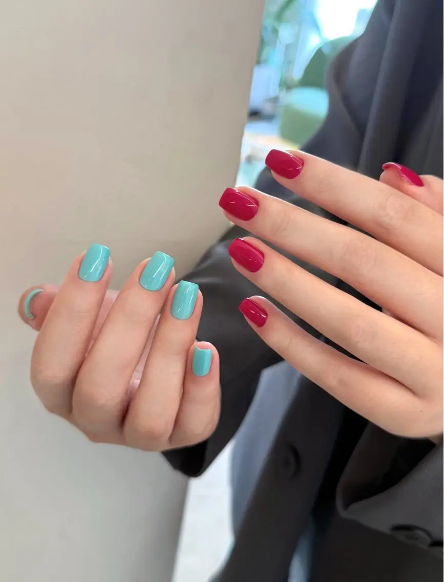 ネイル ボルドー チークネイル 長さ出し フレンチネイル ジェルネイル UMI ネイルサロン新宿🎀のネイルデザイン
