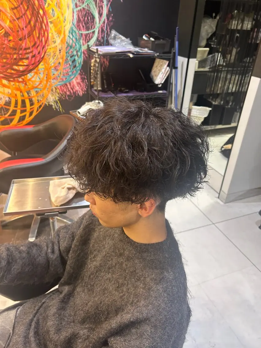パーマ メンズ メンズパーマ カット パーマ 永田 雄真のヘアスタイル