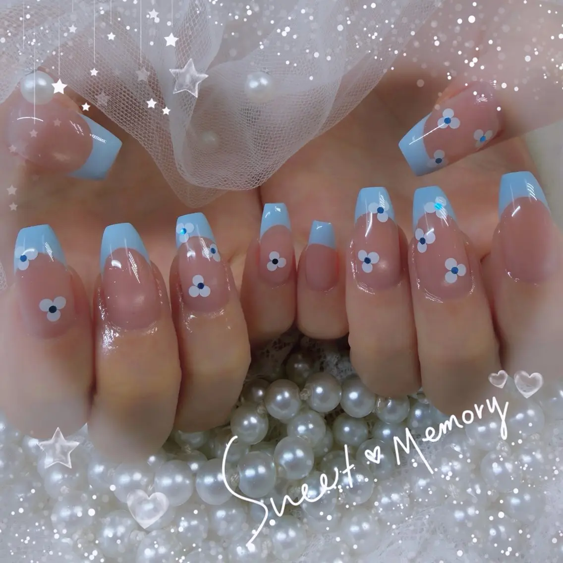 ネイル チークネイル フレンチネイル ガーリー ガラスフレンチ グラデーション ハンドネイル ハンドケア Chill Nailsalonのネイルデザイン