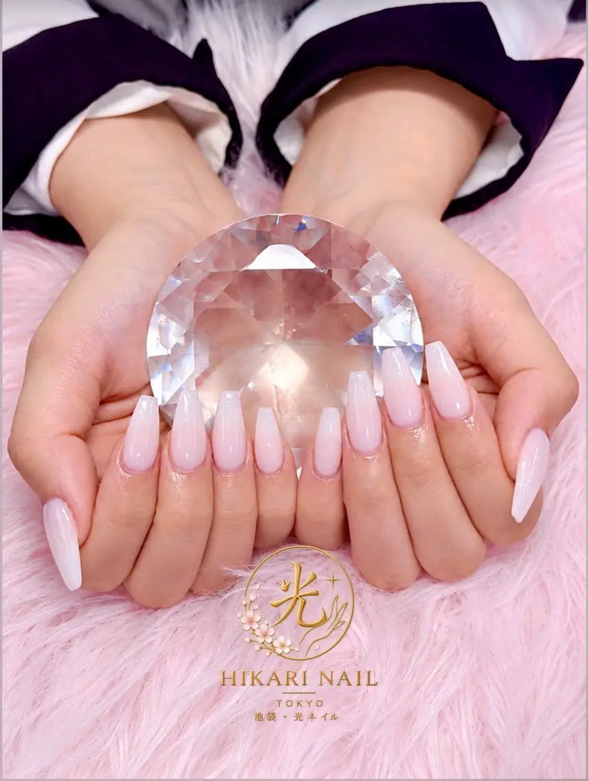 ネイル チークネイル 長さ出し フレンチネイル ガーリー ハロウィン ハンドネイル HikariNail Ikebukuroのネイルデザイン