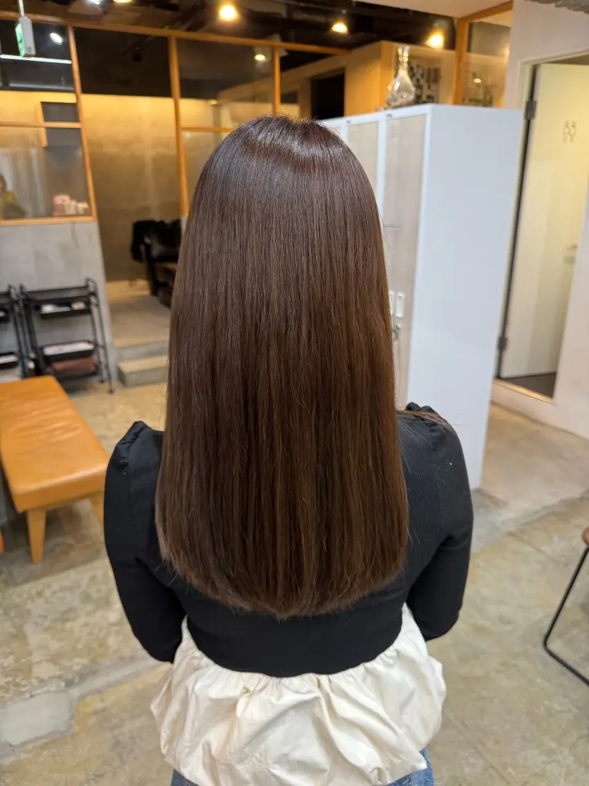 〈☘️髪も頭皮も綺麗に〉カラー+ヘットスパ10分の写真