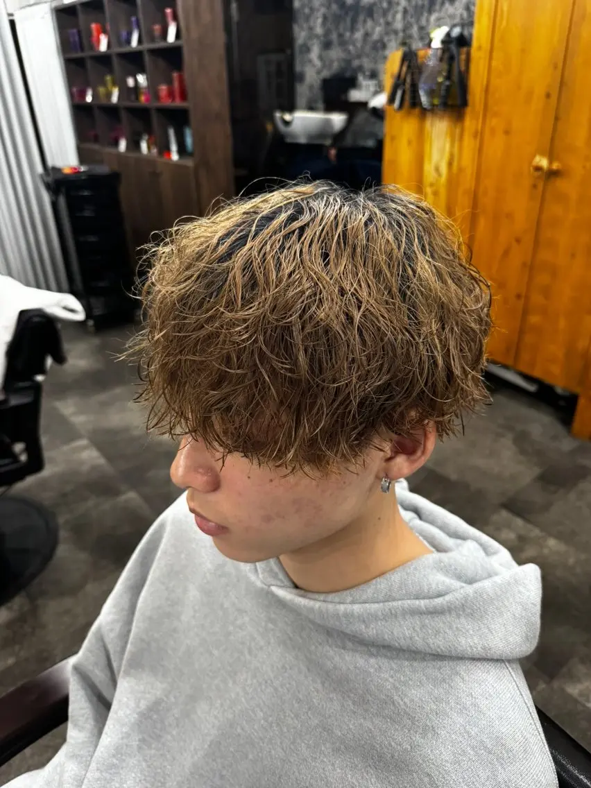 パーマ メンズ カット パーマ トリートメント ヘアセット 💈メンズパーマ特化 店長望月謙二郎💈のヘアスタイル