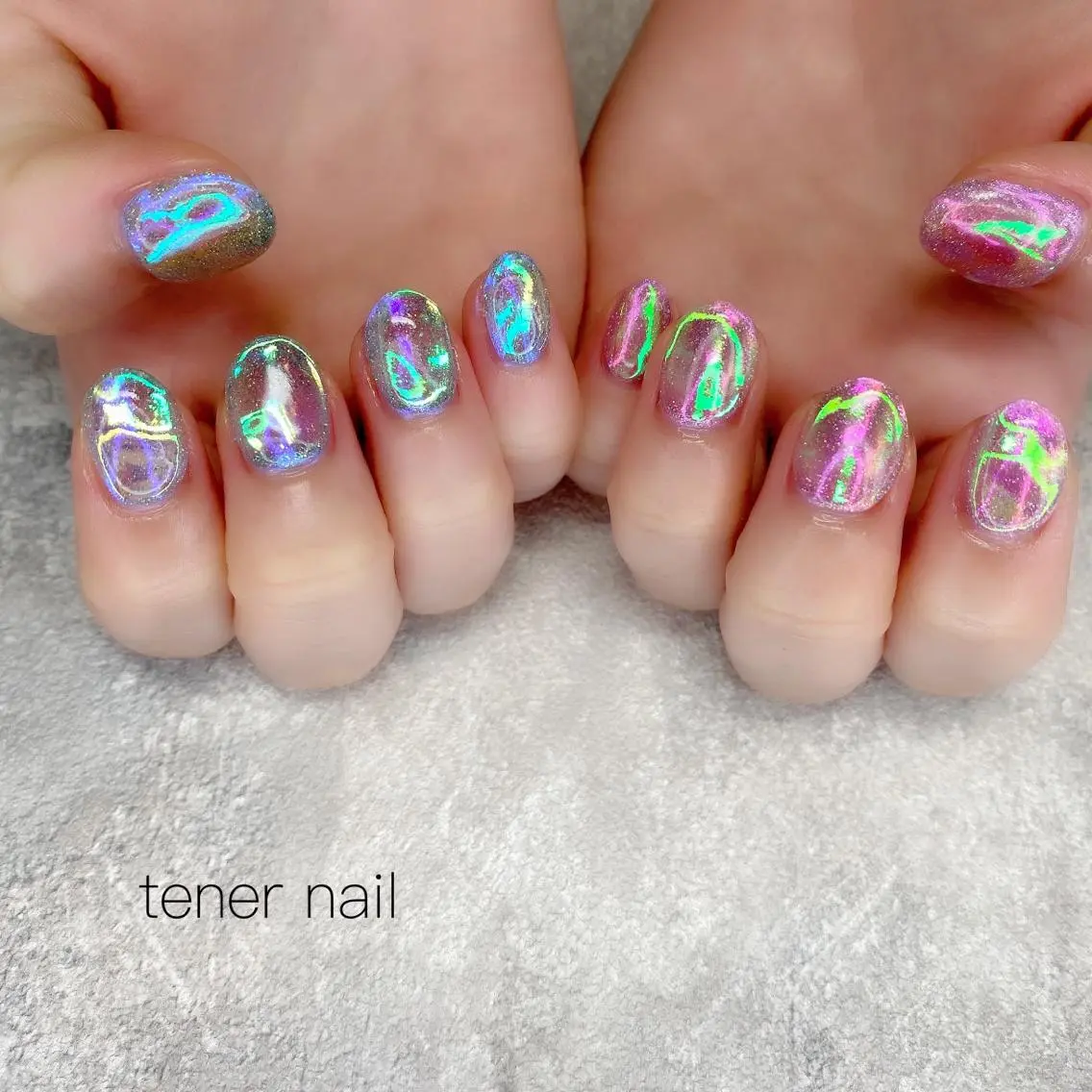 ネイル 氷ネイル・うるうるネイル テネルネイル tener nailのネイルデザイン