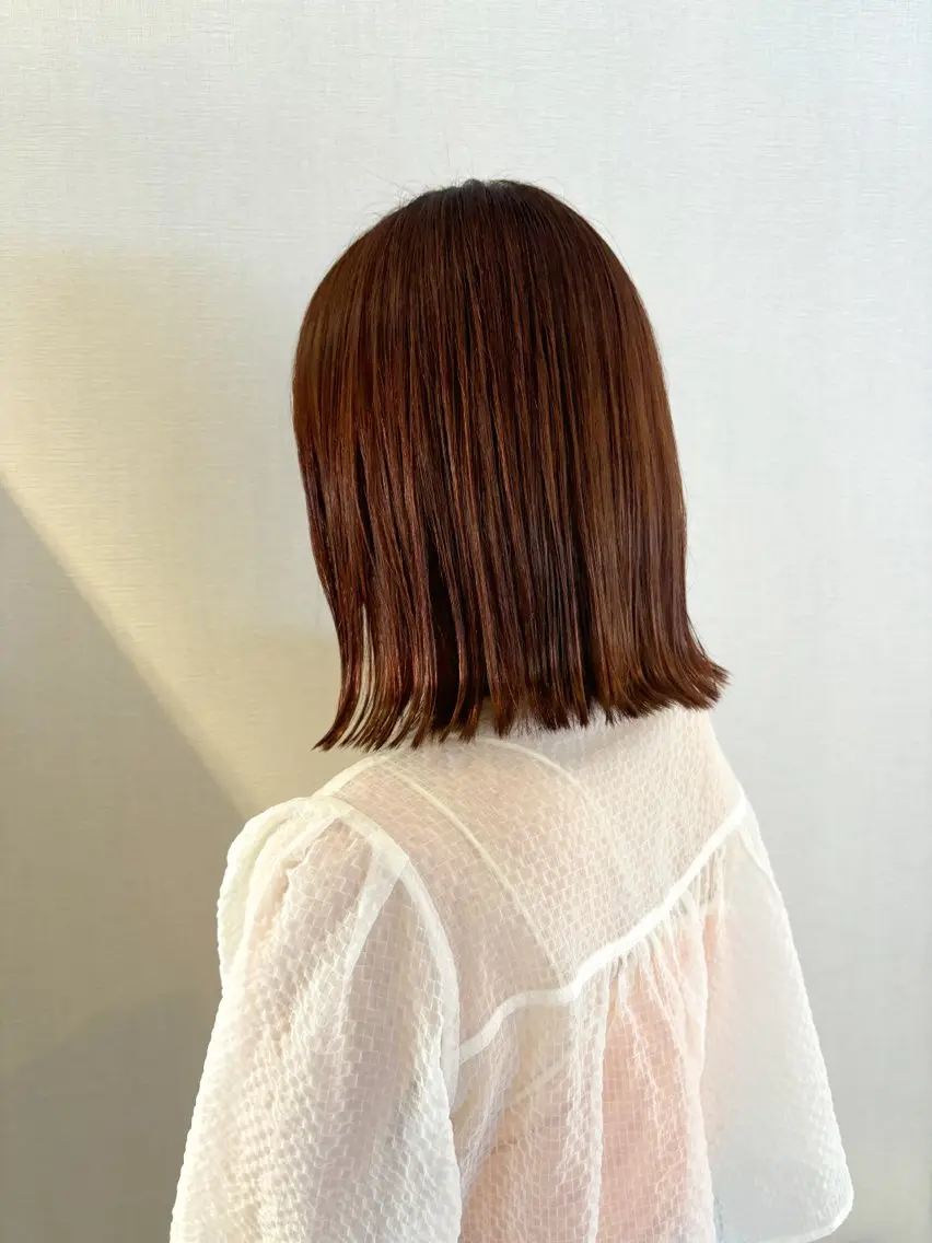 ミディアム カラー ブラウンカラー オレンジ オレンジブラウン Kaho🌼/メンズ ニュアンスパーマのヘアスタイル