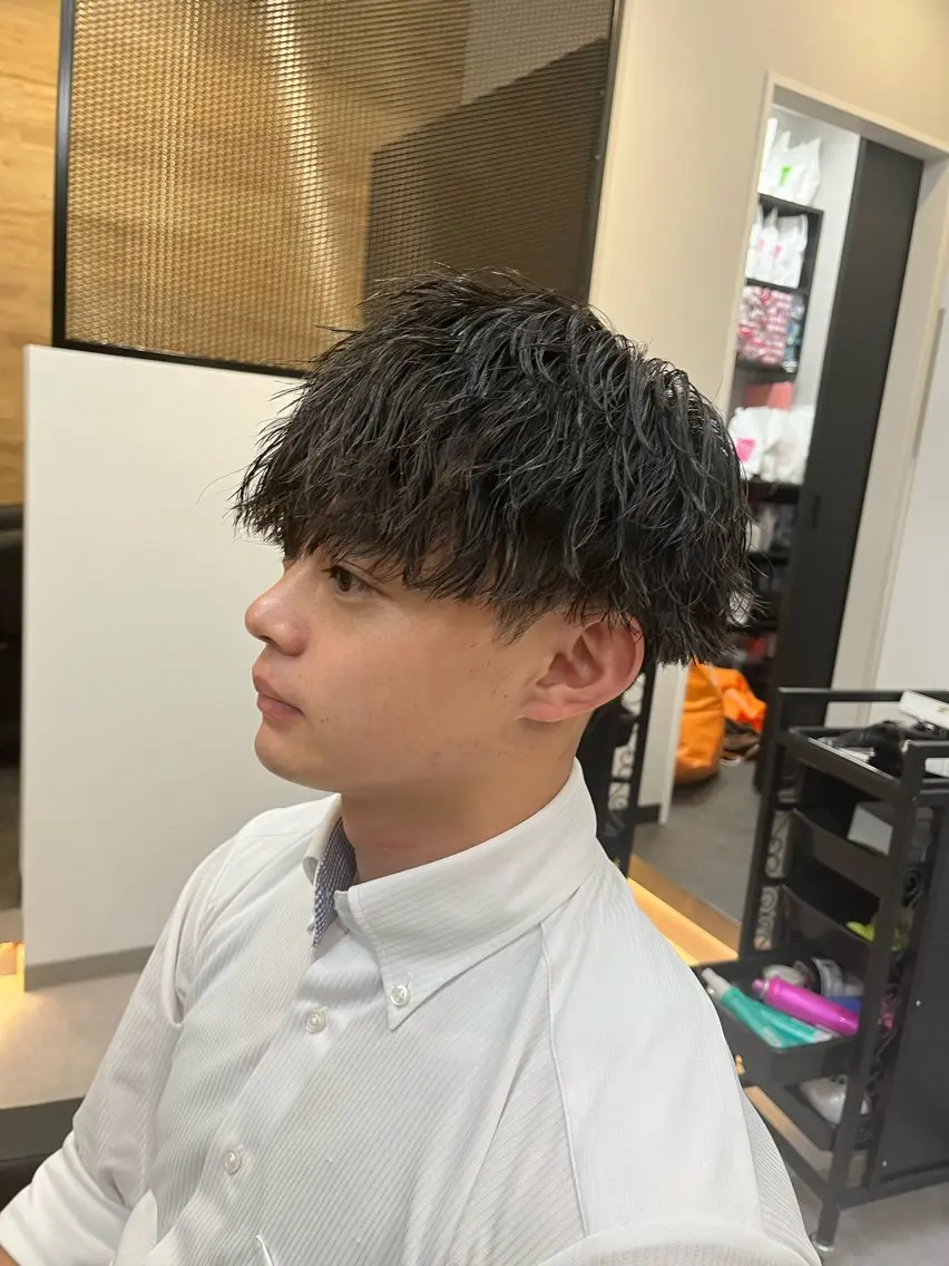 ショート パーマ ヘアアレンジ メンズ メンズパーマ men'slapis YUTOのヘアスタイル