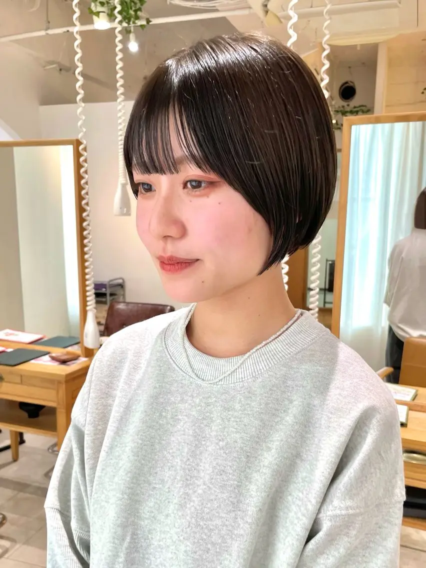 ショート カラー カット ヘアカラー トリートメント くがれいじ 梅田/ショート/ボブのヘアスタイル