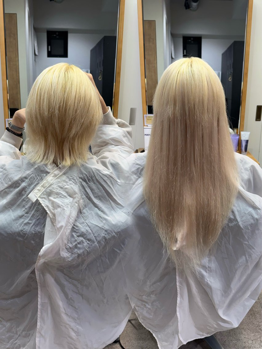 ロング カラー ヘアアレンジ ブリーチ ハイトーンカラー エクステ カット ヘアカラー エクステ 髪質改善縮毛矯正/ エクステ/ひふみ🌛のヘアスタイル