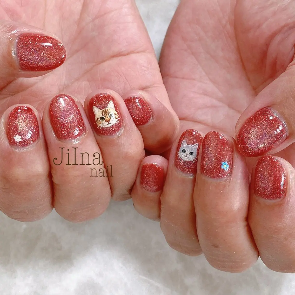 ネイル フラッシュネイル フラッシュマグ マグネットネイル JiIna nailのネイルデザイン
