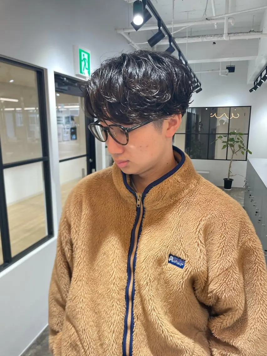 men'sデザインパーマ+(カット、トリートメント込み)フェード❌の写真