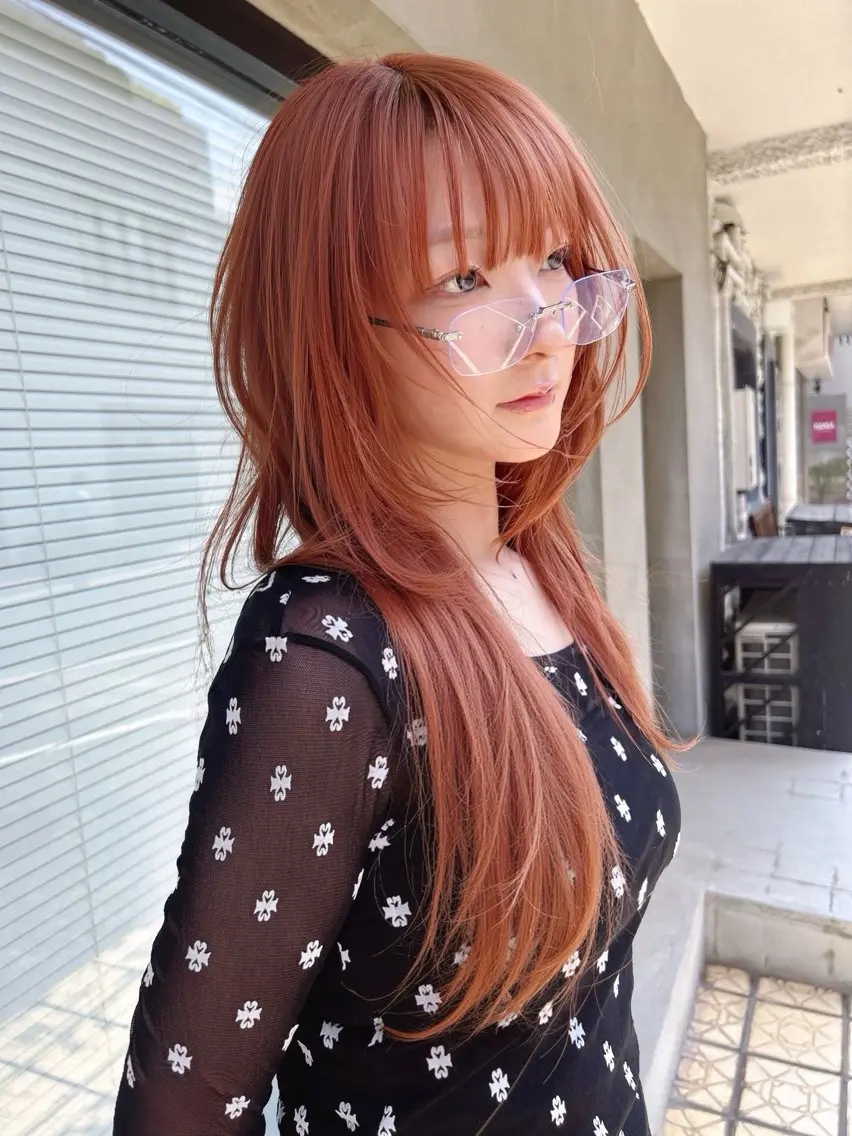 ロング カラー ヘアアレンジ ブリーチ 卒業式のヘアスタイル ヘアカラー モデル募集🎶 RIKOのヘアスタイル