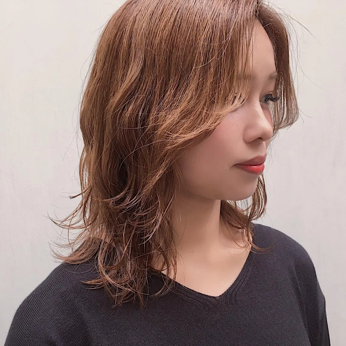 ミディアム レイヤーカット カット ヘアカラー 山中 直輝のヘアスタイル