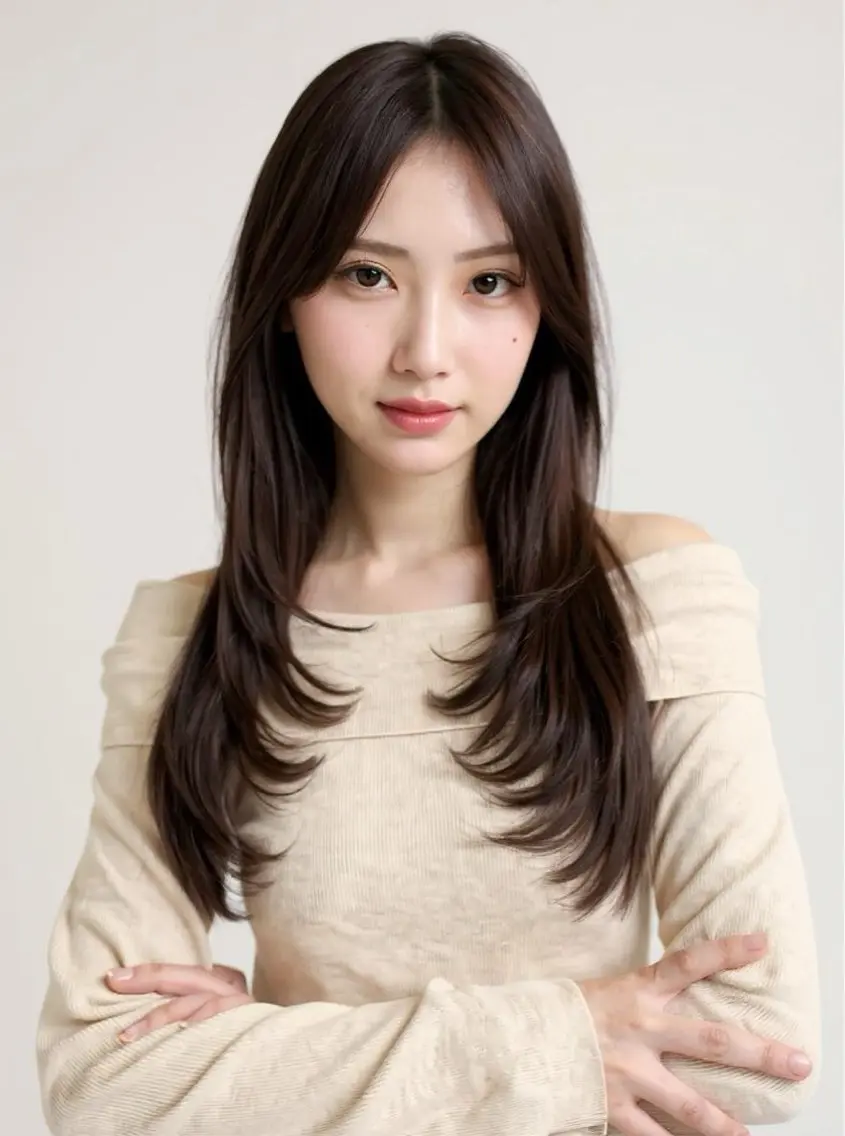 ロング カット 結衣 髪質改善モデル募集中のヘアスタイル
