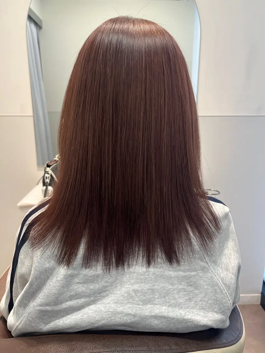 セミロング カラー 髪質改善 トリートメント 藤井 仁紀のヘアスタイル