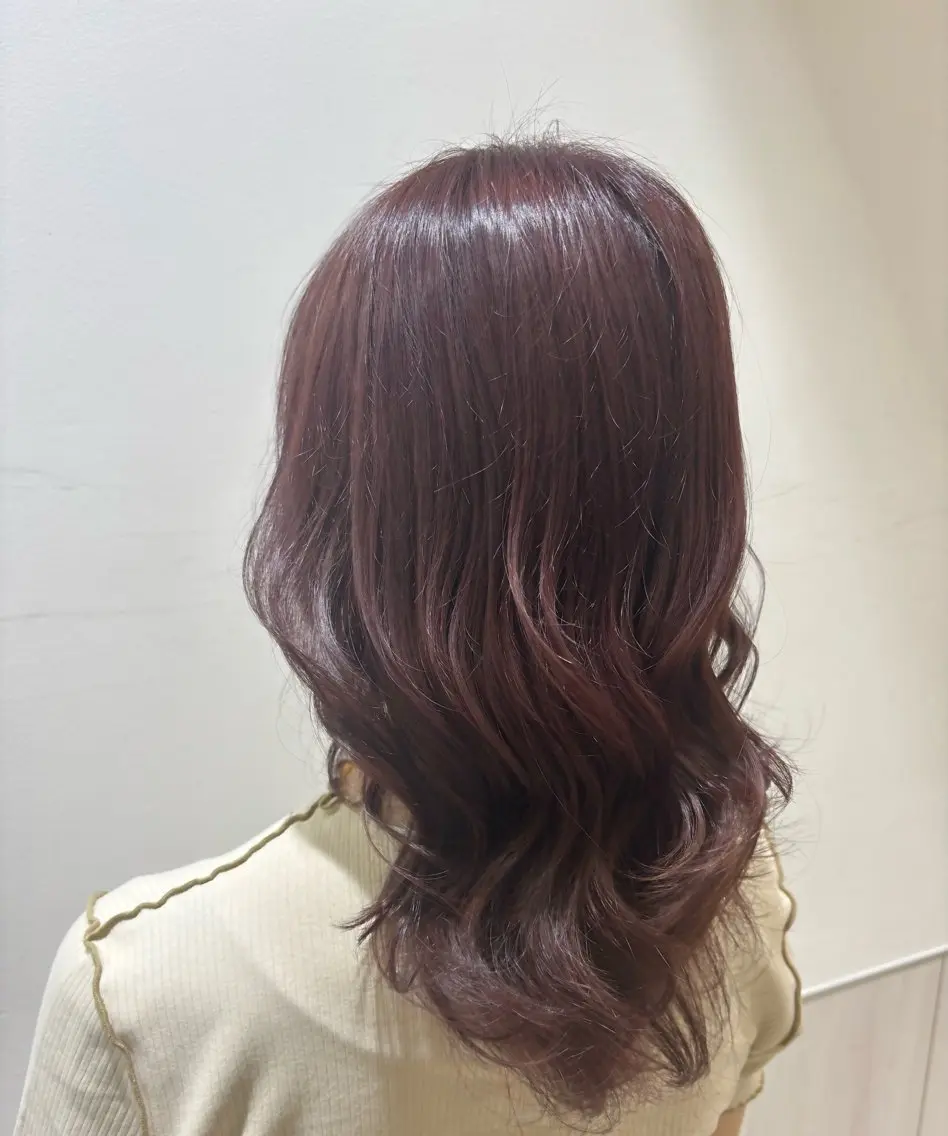 ロング カラー ブリーチ ブリーチなしカラー 野口 実優のヘアスタイル