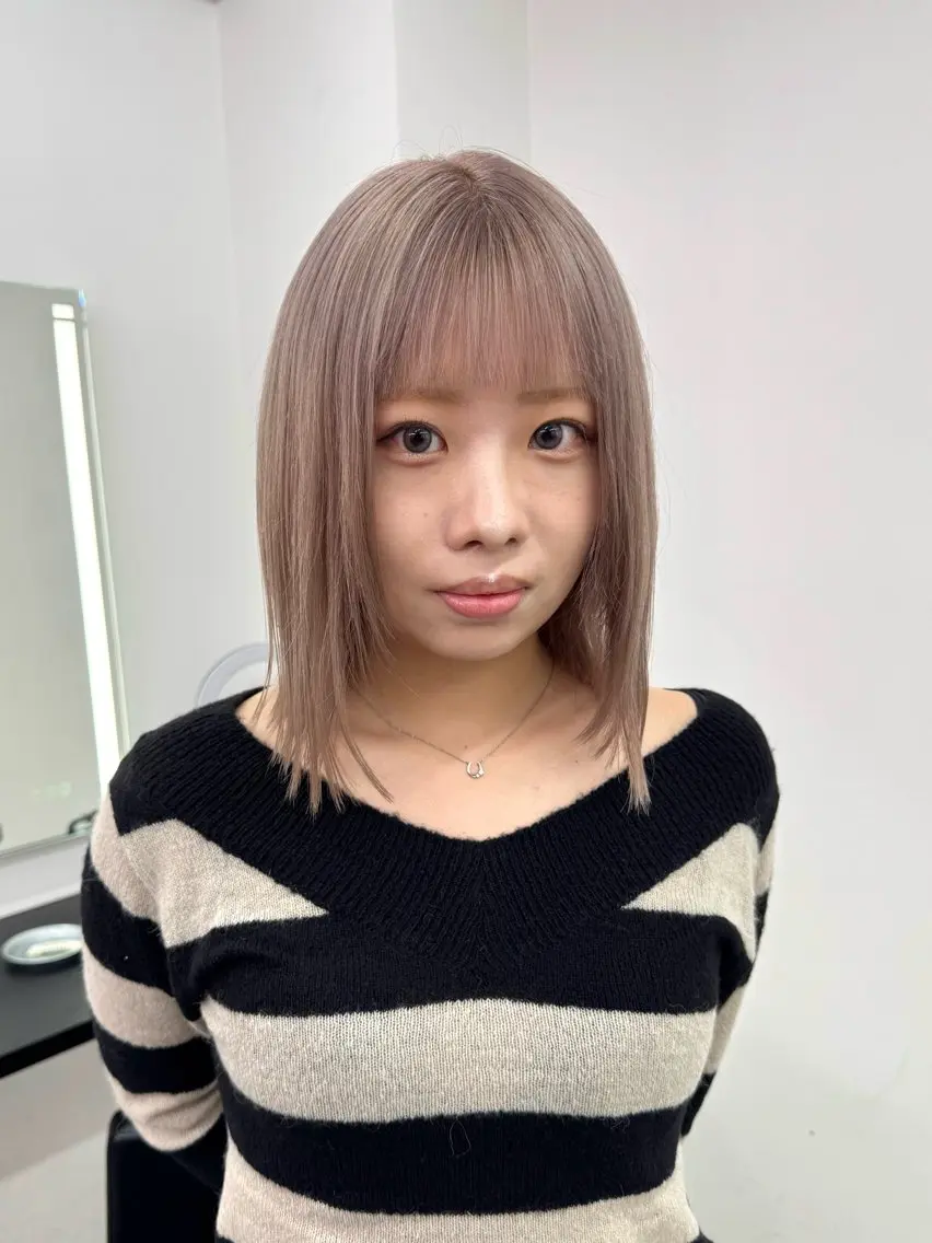 ミディアム カラー ブリーチ ダブルカラー トリートメント ❤️‍🔥池袋 / shu❤️‍🔥のヘアスタイル