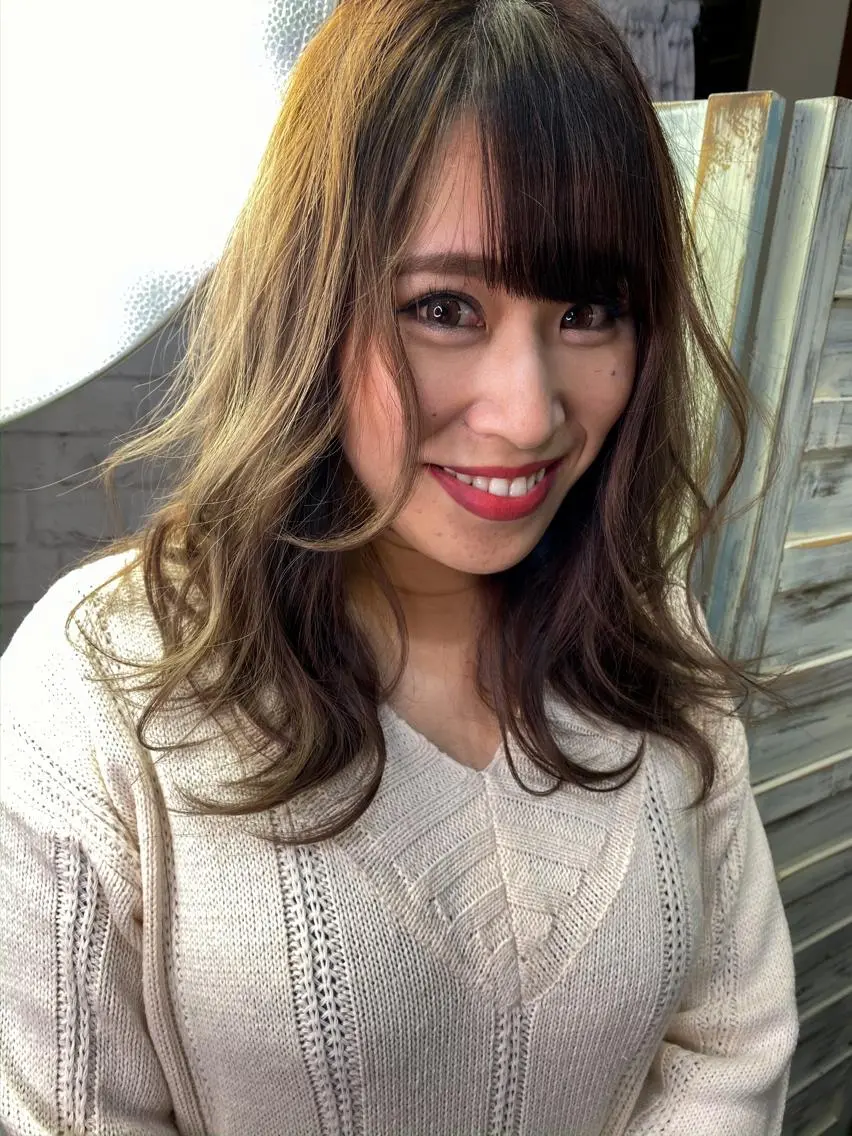 前髪ストレート➕カット➕カラー➕ミルボン5stepトリートメント➕ホームケア付の写真