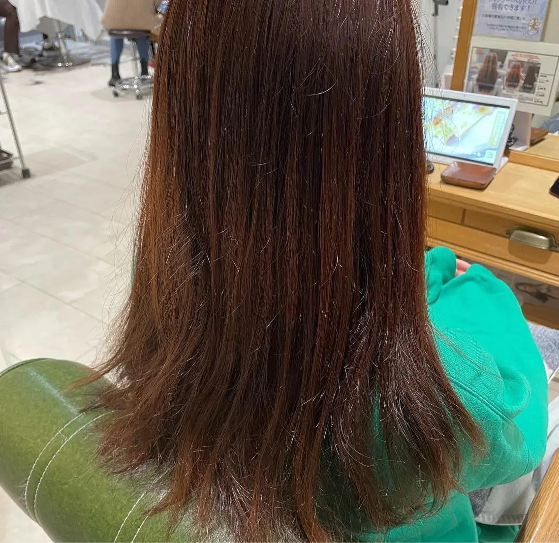 セミロング カラー パーマ ブリーチ 髪質改善 縮毛矯正 ストレートパーマ カット ヘアカラー トリートメント 過去一の柔髪ヘア 🌿einshairのヘアスタイル