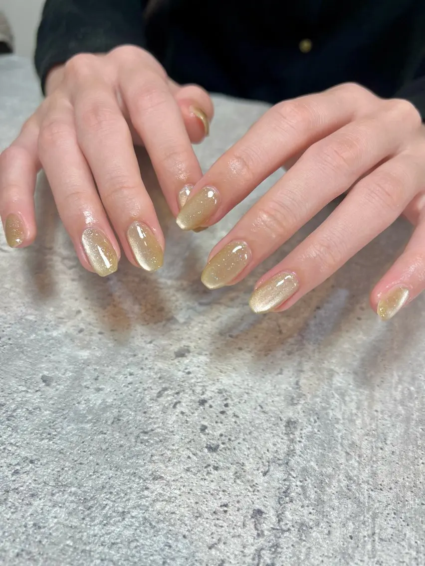ネイル ラメ(グリッター) マグネットネイル nail salon y＋のネイルデザイン
