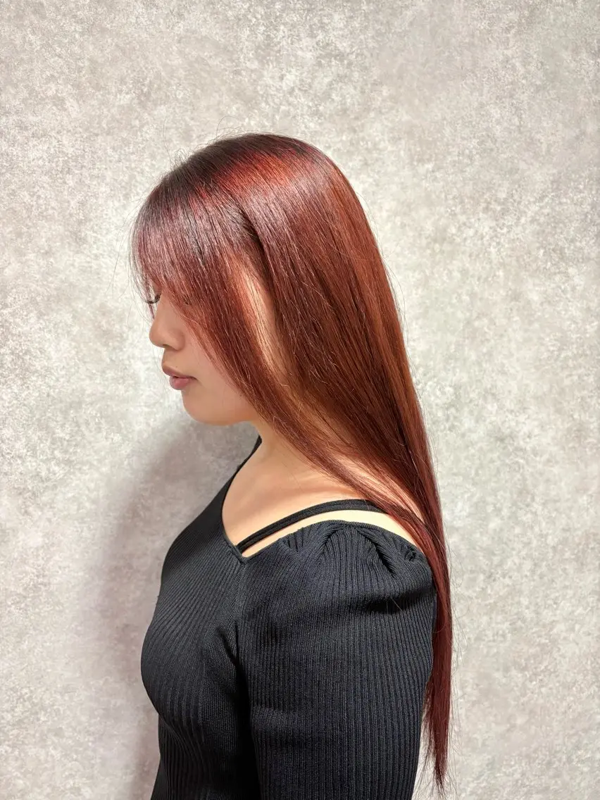 ロング カラー ヘアカラー ナチュラル🪽透明感 艶カラー/吉塚樋口のヘアスタイル