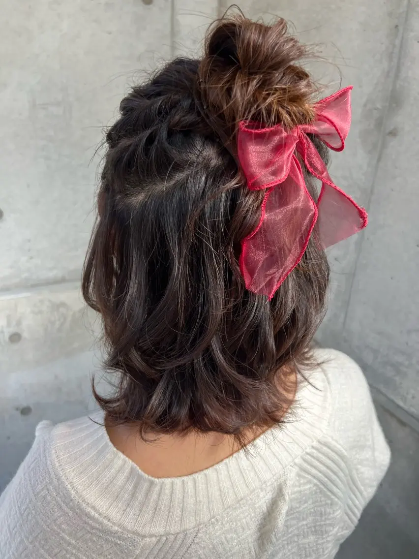 ミディアム ユカ yのヘアスタイル