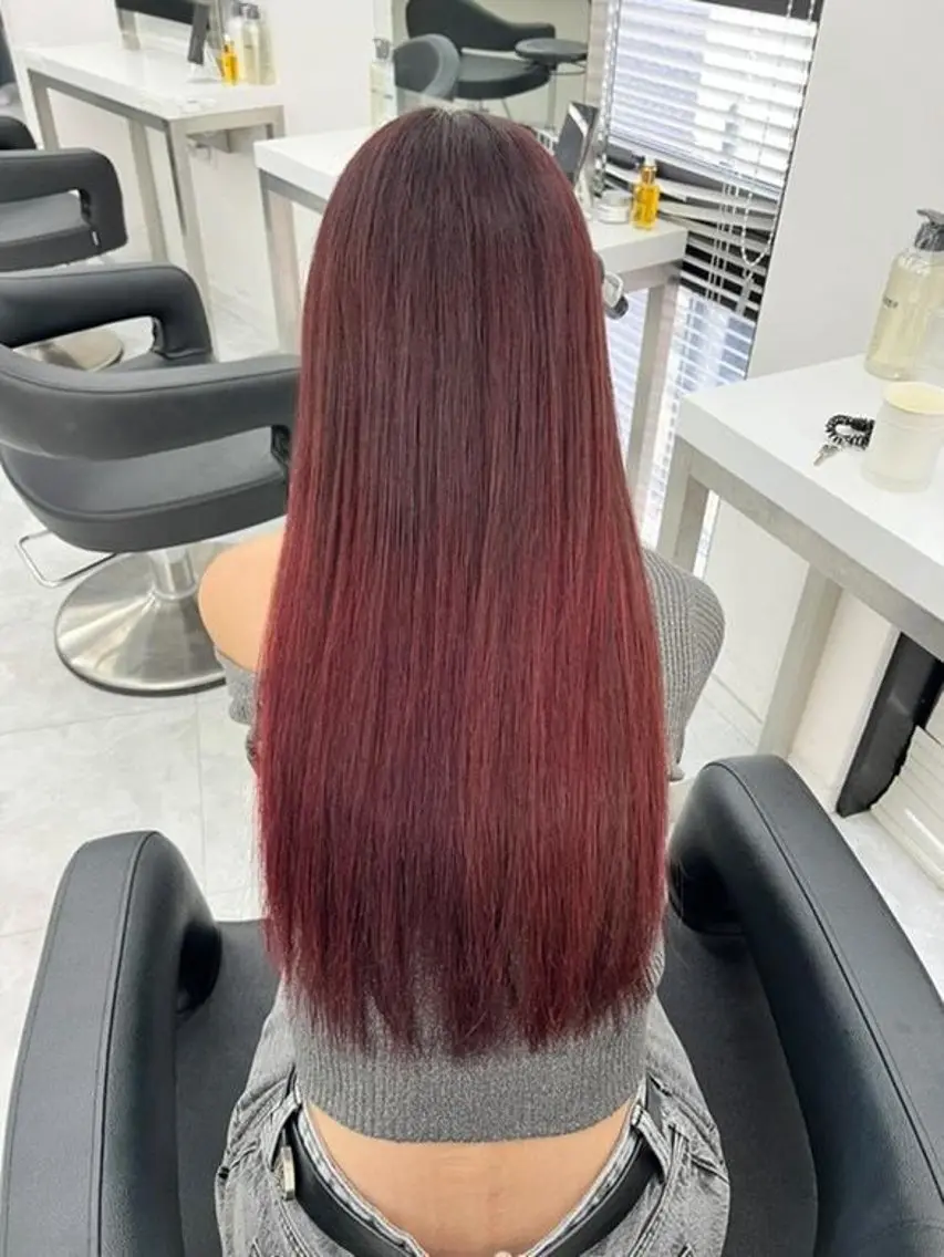 カラー オレンジ レッドカラー ヘアカラー 🍒renka🍒 ボブ/ショート/暖色のヘアスタイル