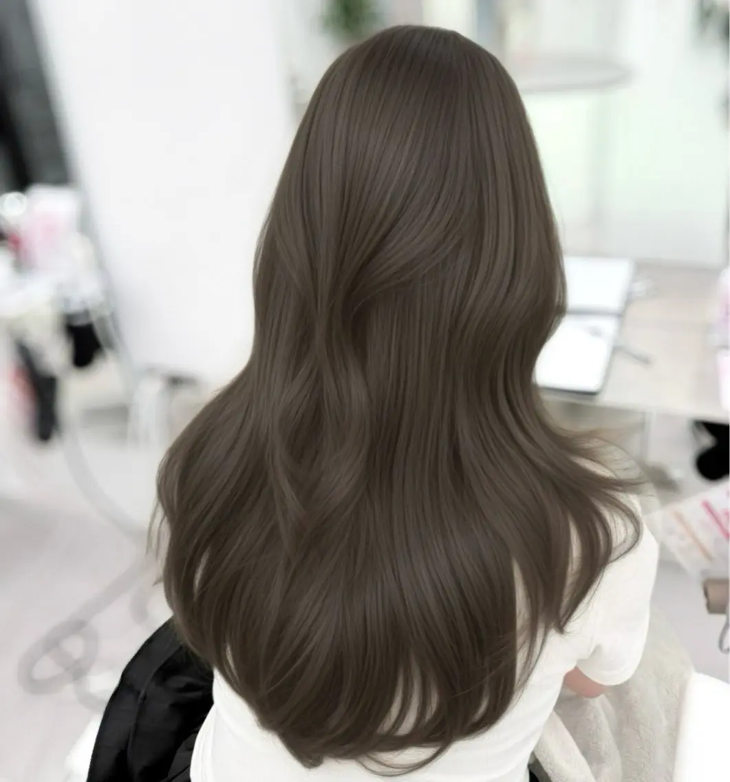 ロング カラー 透明感カラー 韓国風ヘア レイヤーカット 似合わせカット カット ヘアカラー トリートメント 韓国レイヤー× 顔まわり🕊️テルのヘアスタイル